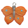 Resin Pendant, Butterfly, 30x25mm, Hole:Approx 2mm, Sold by PC
