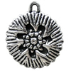 Antique Silver Plastic Pendant, 30x36mm, Hole:Approx 3mm, Sold by Bag