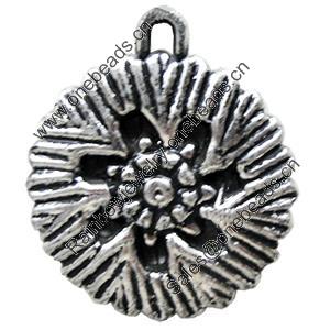 Antique Silver Plastic Pendant, 30x36mm, Hole:Approx 3mm, Sold by Bag