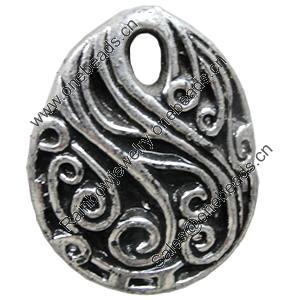 Antique Silver Plastic Pendant, 35x45mm, Hole:Approx 5mm, Sold by Bag