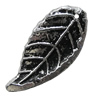 Antique Silver Plastic Pendant, Leaf, 14x32mm, Hole:Approx 1mm, Sold by Bag