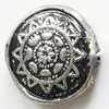 Antique Silver Plastic Beads, 18mm, Hole:Approx 1.5mm, Sold by Bag