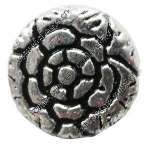 Antique Silver Plastic Beads, 16mm, Hole:Approx 1.5mm, Sold by Bag