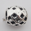 European Style Beads Zinc Alloy Jewelry Findings Lead-free, 8x8mm Hole:4mm, Sold by Bag 