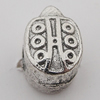 European Style Beads Zinc Alloy Jewelry Findings Lead-free, 8x12mm Hole:5mm, Sold by Bag 