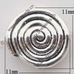 Beads Zinc Alloy Jewelry Findings Lead-free, 11x11mm Hole:1mm, Sold by Bag 