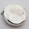 Beads Zinc Alloy Jewelry Findings Lead-free, Flat Round 10mm Hole:1mm, Sold by Bag 