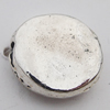 Beads Zinc Alloy Jewelry Findings Lead-free, Flat Round 10mm Hole:1mm, Sold by Bag 