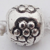 Beads Zinc Alloy Jewelry Findings Lead-free, 4mm Hole:1mm, Sold by Bag 