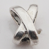 European Style Beads Zinc Alloy Jewelry Findings Lead-free, 7x10mm Hole:7mm, Sold by Bag 