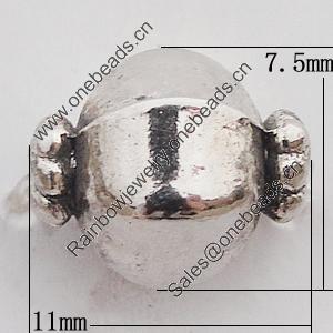 Beads Zinc Alloy Jewelry Findings Lead-free, Lantern 11x7.5mm Hole:1mm, Sold by Bag 