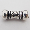 Beads Zinc Alloy Jewelry Findings Lead-free, 14x5mm Hole:1.5mm, Sold by Bag 