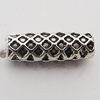 Beads Zinc Alloy Jewelry Findings Lead-free, Tube 13.5x4.5mm Hole:1.5mm, Sold by Bag 