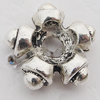 Beads Zinc Alloy Jewelry Findings Lead-free, 14mm Hole:3mm, Sold by Bag 