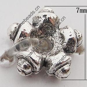 Beads Zinc Alloy Jewelry Findings Lead-free, 7mm Hole:1.5mm, Sold by Bag 