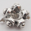 Beads Zinc Alloy Jewelry Findings Lead-free, 7mm Hole:1.5mm, Sold by Bag 