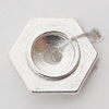 Beads Zinc Alloy Jewelry Findings Lead-free, Polygon 8mm Hole:1.5mm, Sold by Bag 