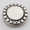 Beads Zinc Alloy Jewelry Findings Lead-free, Flat Round 12mm Hole:1mm, Sold by Bag 