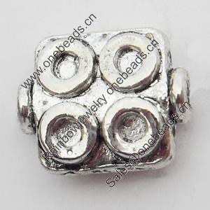 Beads Zinc Alloy Jewelry Findings Lead-free, 9x7mm Hole:1mm, Sold by Bag 