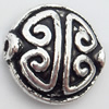 Beads Zinc Alloy Jewelry Findings Lead-free, 15mm Hole:1.5mm, Sold by Bag 