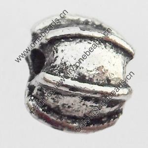 Beads Zinc Alloy Jewelry Findings Lead-free, 5x6mm Hole:1mm, Sold by Bag 