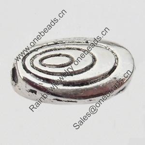 Beads Zinc Alloy Jewelry Findings Lead-free, 10x6mm Hole:1mm, Sold by Bag 