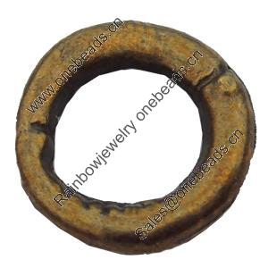 Donut Zinc Alloy Jewelry Findings Lead-free, O:10mm I:6mm, Sold by Bag