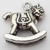 Pendant Zinc Alloy Jewelry Findings Lead-free, 16x17mm Hole:2mm, Sold by Bag