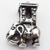 European Style Beads Zinc Alloy Jewelry Findings Lead-free, 14x19mm Hole:5mm, Sold by Bag 