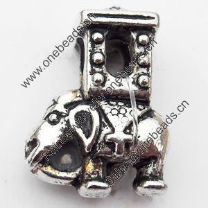 European Style Beads Zinc Alloy Jewelry Findings Lead-free, 14x19mm Hole:5mm, Sold by Bag 
