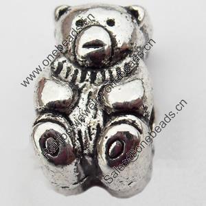 European Style Beads Zinc Alloy Jewelry Findings Lead-free, 8x14mm Hole:5mm, Sold by Bag 