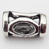 European Style Beads Zinc Alloy Jewelry Findings Lead-free, 14x8mm Hole:5mm, Sold by Bag 
