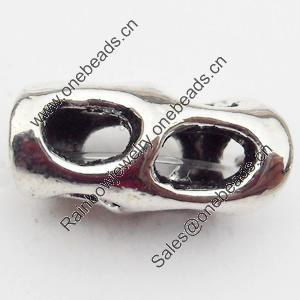 European Style Beads Zinc Alloy Jewelry Findings Lead-free, 15x7mm Hole:4mm, Sold by Bag 