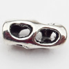 European Style Beads Zinc Alloy Jewelry Findings Lead-free, 15x7mm Hole:4mm, Sold by Bag 