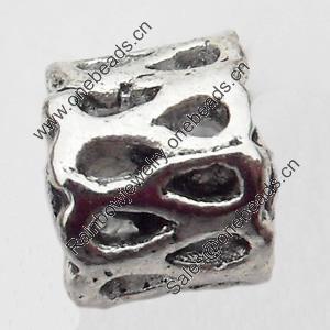 European Style Beads Zinc Alloy Jewelry Findings Lead-free, 5x6mm Hole:4.5mm, Sold by Bag 