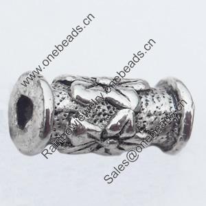 Beads Zinc Alloy Jewelry Findings Lead-free, 13x6mm Hole:2.5mm, Sold by Bag 