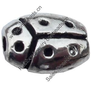 Beads Zinc Alloy Jewelry Findings Lead-free, 7x5mm Hole:1mm, Sold by Bag 