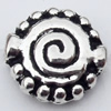 Beads Zinc Alloy Jewelry Findings Lead-free, 10mm Hole:1mm, Sold by Bag 