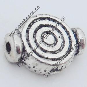 Beads Zinc Alloy Jewelry Findings Lead-free, 10x7mm Hole:1mm, Sold by Bag 
