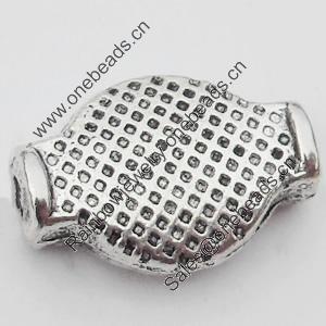 Beads Zinc Alloy Jewelry Findings Lead-free, 12x8mm Hole:1.5mm, Sold by Bag 
