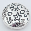 Beads Zinc Alloy Jewelry Findings Lead-free, 10mm Hole:1mm, Sold by Bag 