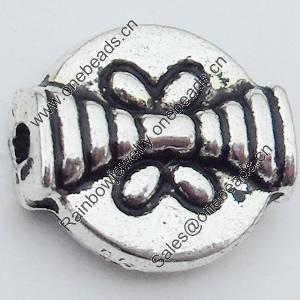 Beads Zinc Alloy Jewelry Findings Lead-free, 9x8mm Hole:1mm, Sold by Bag 