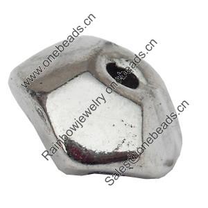 Beads Zinc Alloy Jewelry Findings Lead-free, 10x11mm Hole:2mm, Sold by Bag 