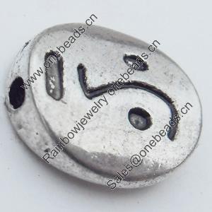 Beads Zinc Alloy Jewelry Findings Lead-free, 11.5x10mm Hole:1mm, Sold by Bag 