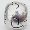 European Style Beads Zinc Alloy Jewelry Findings Lead-free, 9x7.5mm Hole:4.5mm, Sold by Bag 