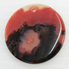 Agate Pendant, Flat Round, 28mm, Hole:Approx 1mm, Sold by PC 