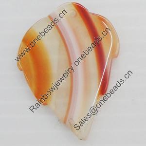 Agate Pendant, 26x38mm, Hole:Approx 1mm, Sold by PC 