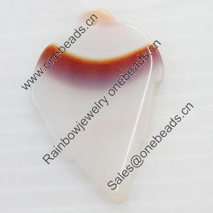 Agate Pendant, 26x38mm, Hole:Approx 1mm, Sold by PC 
