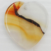 Agate Pendant, Heart, 26x27mm, Hole:Approx 1mm, Sold by PC 