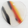 Agate Pendant, Heart, 28mm, Hole:Approx 1mm, Sold by PC 